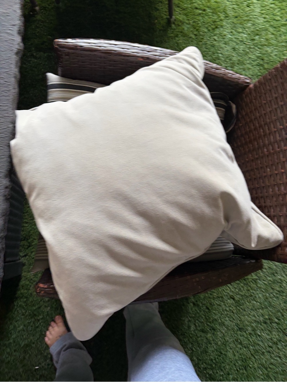 Greyish Throw Pillow - Soft Home Accent